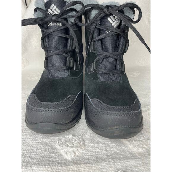 Columbia Women's Size 6.5 Ice Maiden Shorty Boot Gray Black Fur Lined Waterproof - Picture 4 of 8